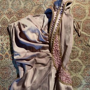 Elegant Pink Beaded Dress